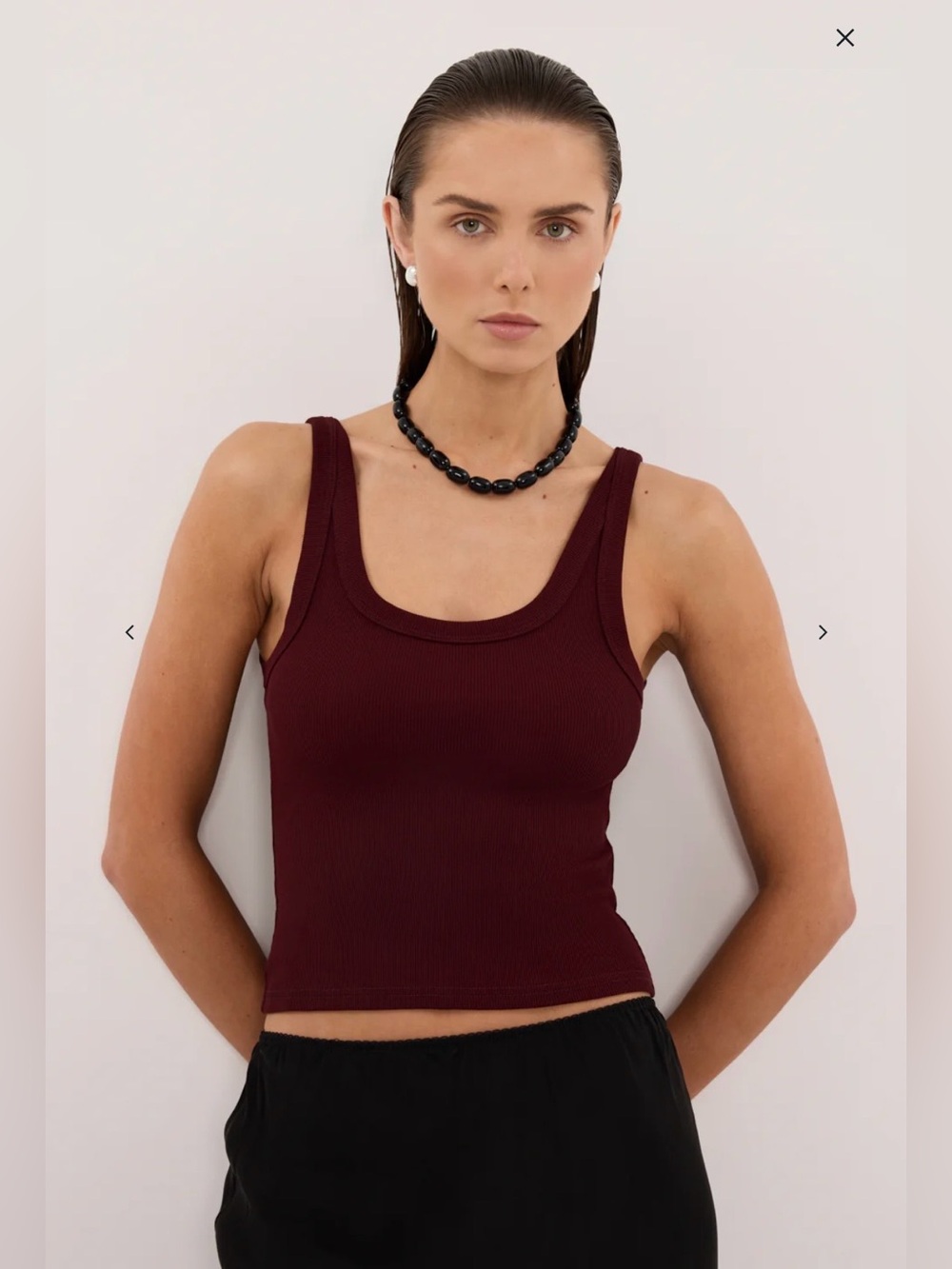 Dissh Phoebe Plum Scoop Neck Tank Top